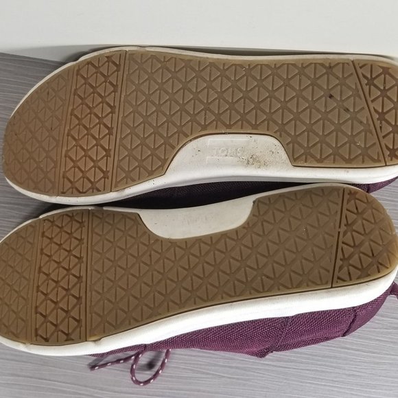 Toms Del Ray Sneaker, Black Cherry Textile, Womens Size 9.5 / 41 - Picture 9 of 11